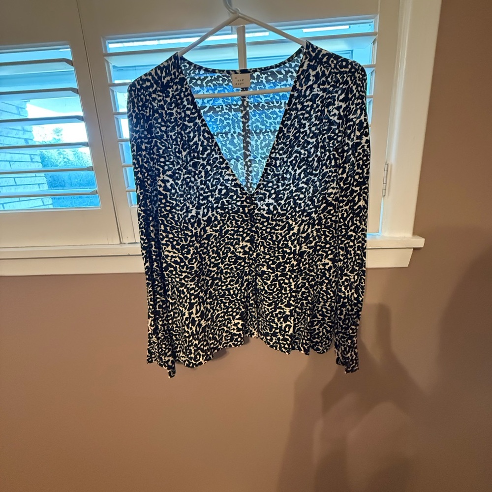 A New Day Black and White Blouse